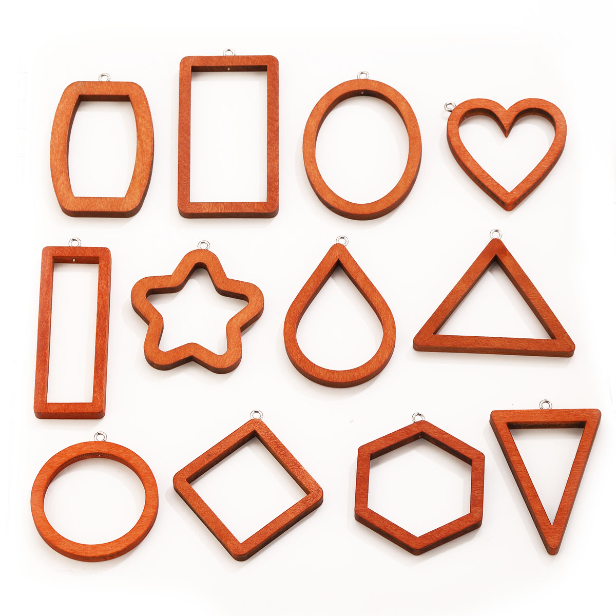 10PCS 삼각형 직사각형 나무 기하학적 참 장식품 귀 - Woodworking Resin 리뷰 및 가격